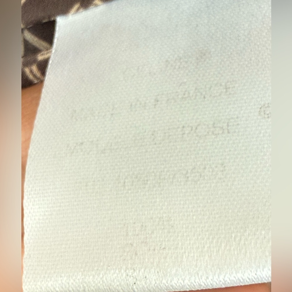 Vintage Celine Silk Tan Brown Patterned Button Down Shirt, Size 42 , US 10 - Picture 14 of 16